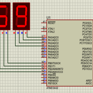 شمارنده BCD دو رقمی 0 تا 99 با کدویژن و پروتئوس