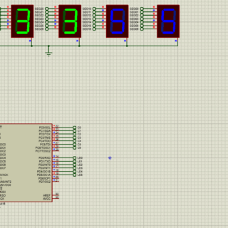 ساعت دیجیتال قابل تنظیم با آی سی 74573 و کدویژن و پروتئوس