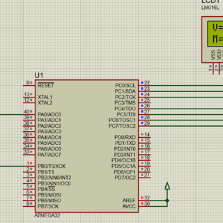 ولت متر 0 تا 5 ولت با ال سی دی و حافظه ایپرام با کدویژن و پروتئوس